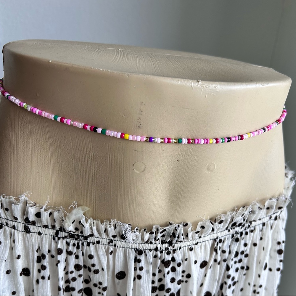Pink waist beads